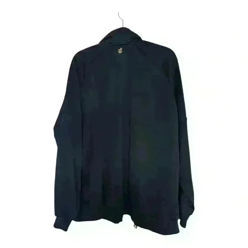 Rocawear Y2K Men’s Black Track Athletic Jacket with Gold Details, size 2XL